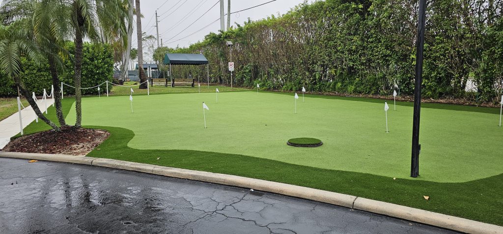 Putting grass