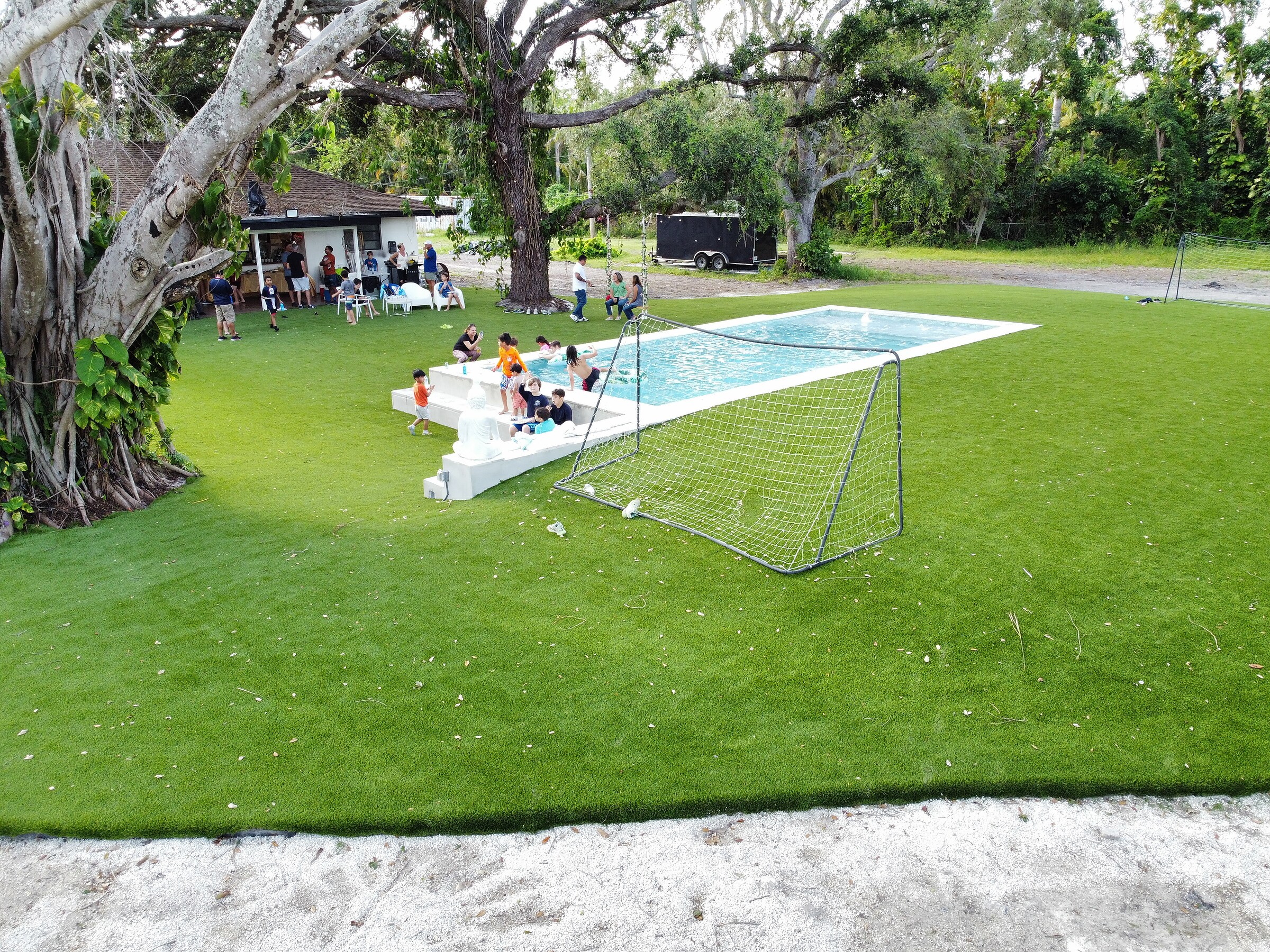 After turf installation