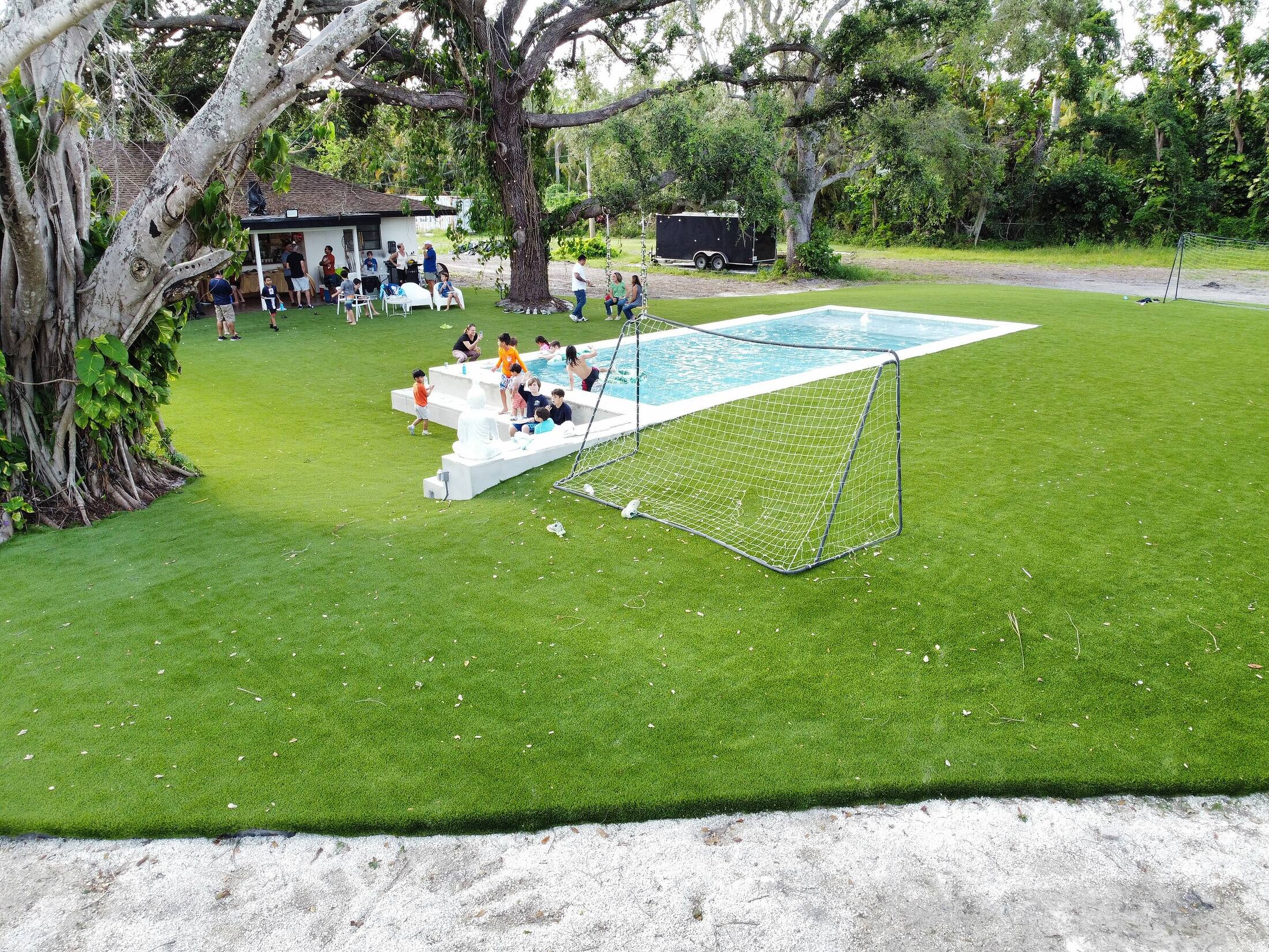 After turf installation